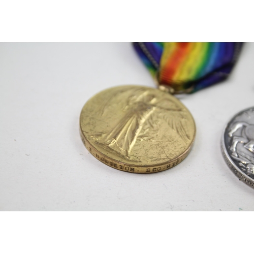 329 - WW1 Medal Pair & Original Ribbons