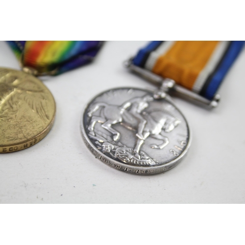 329 - WW1 Medal Pair & Original Ribbons