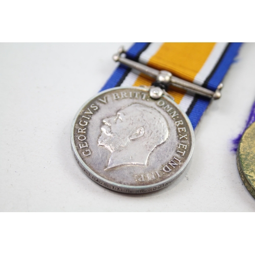 343 - WW1 Casualty Medal Pair Named 12917 Cpl. J Leadbetter R. Scots.