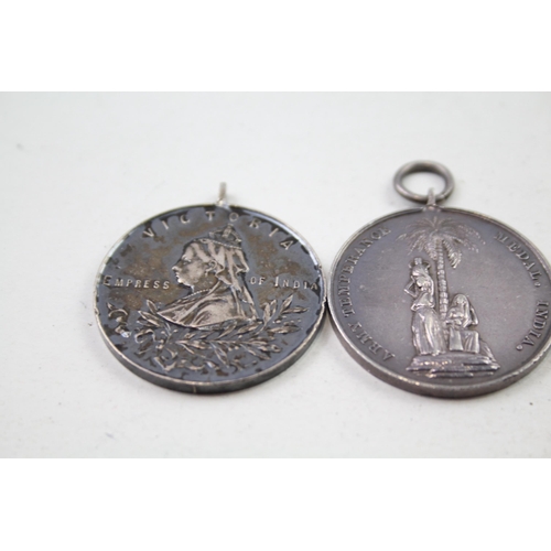 348 - 4 x Victorian .925 Sterling Silver Temperance Medals (80g)