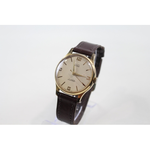 401 - SMITHS ASTRAL Gents Vintage Gold Tone WRISTWATCH Hand-wind WORKING