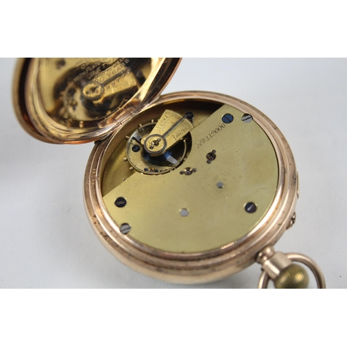 402 - W. Bell Gents Vintage Rolled Gold Centre Seconds Pocket Watch Hand-wind WORKING