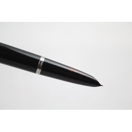 414 - Vintage PARKER 51 Black Fountain Pen w/ 14ct Gold Nib, Rolled Gold Cap WRITING