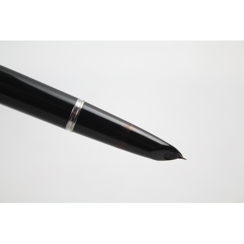 414 - Vintage PARKER 51 Black Fountain Pen w/ 14ct Gold Nib, Rolled Gold Cap WRITING