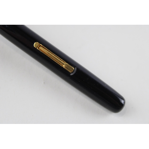 431 - Vintage WATERMAN 575 Black Fountain Pen w/ 14ct Gold Nib WRITING