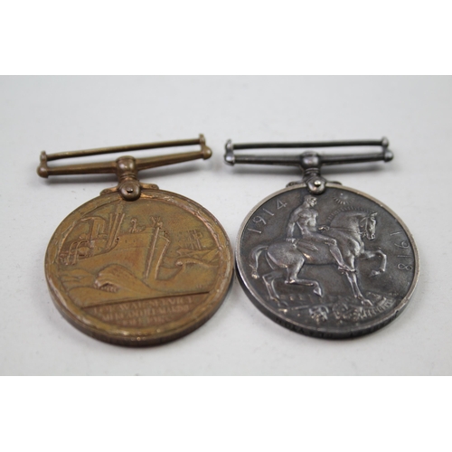 338 - WW1 Mercantile Marine Medal Pair Named Albert Clayton