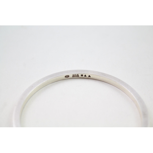 224 - Silver modernist bangle by Georg Jensen (21g)