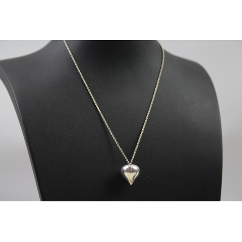 225 - Silver necklace with cone pendant by Georg Jensen (9g)