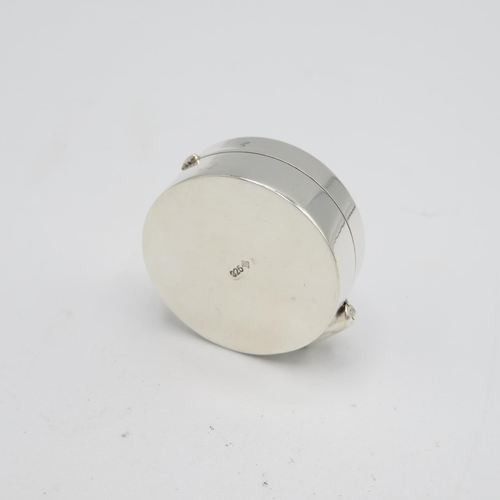 248 - HM 925 Sterling Silver Masonic Pill Box in perfect condition lid shuts tightly (13.4g)  30mm dia.