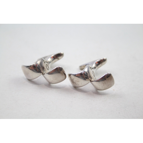 179 - Pair of silver cufflinks by Georg Jensen in original box (18g)