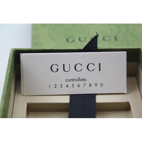 191 - Pair of silver earrings by designer Gucci in original box (3g)