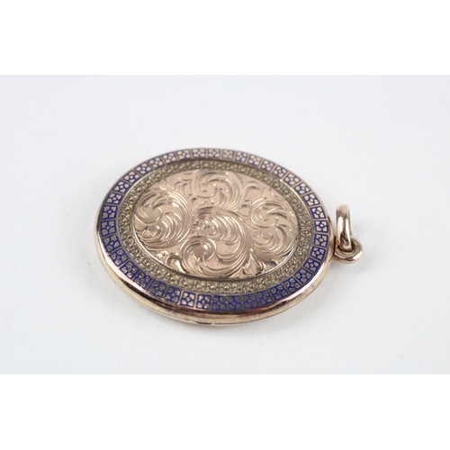 74 - 9ct gold patterned locket (12.1g)