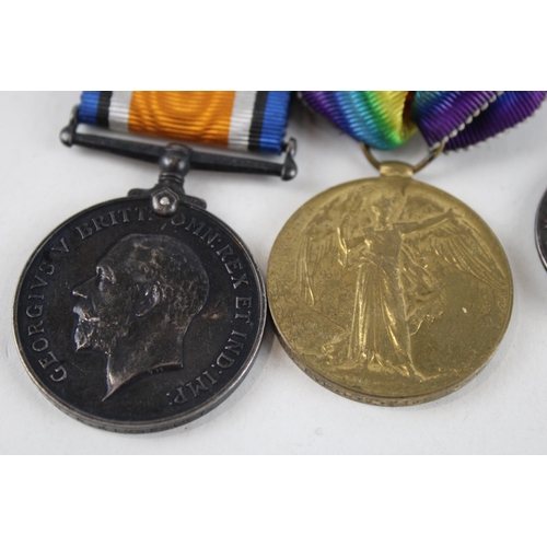 328 - WW.1 Mounted Medal Pair & Silver War Badge. Pair Named. 106694 Dvr R.E Kimberley