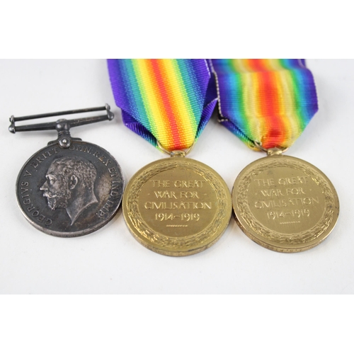 336 - 3 x WW.1 & Victory Medals Named. War 1481 Pte. H.A Eales Northampton Yeomanry