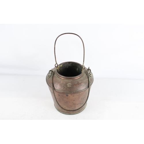 360 - Antique Scottish Copper Glue Pot By John Philips & Makers