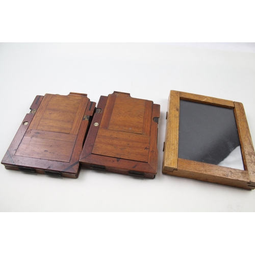 363 - Antique / Vintage Wooden Flower Press Kit Inc Two Presses & One Frame