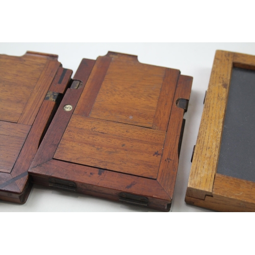 363 - Antique / Vintage Wooden Flower Press Kit Inc Two Presses & One Frame