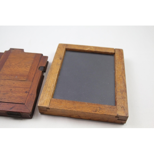 363 - Antique / Vintage Wooden Flower Press Kit Inc Two Presses & One Frame