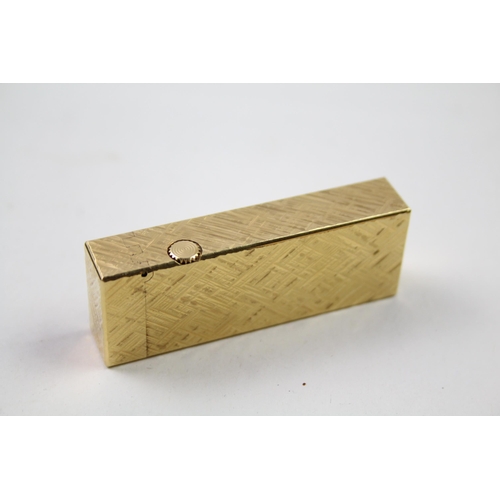 376 - 1 x Cased Dunhill Rollagas Gold Plated Lighter With Good Spark