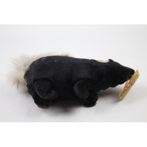 386 - Antique / Vintage Clockwork Skunk w/ Fur Tail