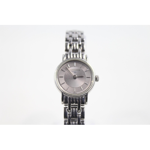 388 - LONGINES Ladies Stainless Steel WRISTWATCH Quartz WORKING L4.219.4