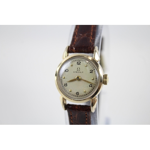 390 - OMEGA 9ct Gold Cased Ladies Vintage C.1930's WRISTWATCH Hand-wind WORKING