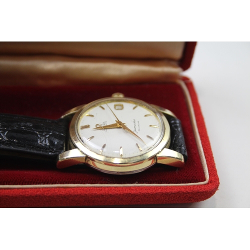 393 - OMEGA SEAMASTER CALENDAR Gents Vintage Gold Tone WRISTWATCH Automatic WORKING