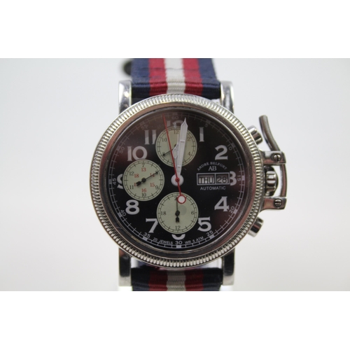 400 - Andre Belfort Gents Military Style Calendar WRISTWATCH Automatic WORKING