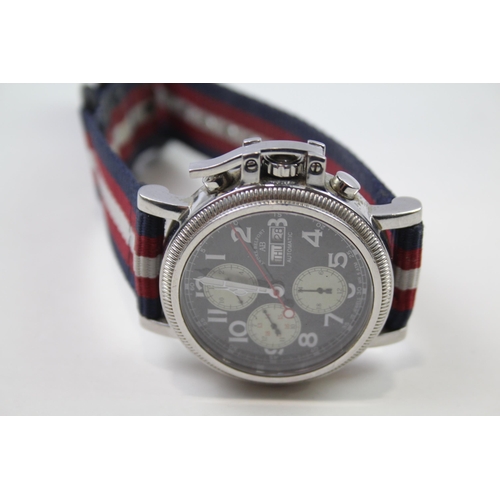 400 - Andre Belfort Gents Military Style Calendar WRISTWATCH Automatic WORKING