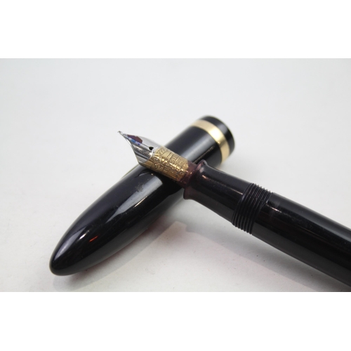 423 - Sheaffer Craftsman Lifetime Black Fountain Pen w/ 14ct Gold Nib WRITING