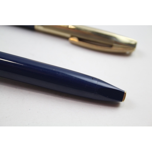 438 - Vintage SHEAFFER PFM Pen For Men Navy Fountain Pen Set w/ 14ct Gold Nib, Pencil