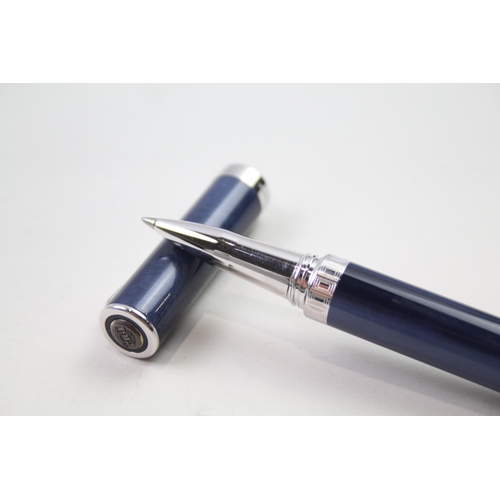 442 - MONTEGRAPPA Emblema Blue Rollerball Pen w/ .925 Sterling Mounts (28g)