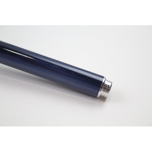 442 - MONTEGRAPPA Emblema Blue Rollerball Pen w/ .925 Sterling Mounts (28g)