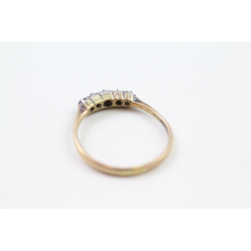 87 - 9ct gold vintage diamond ring (2.7g) Size  8.5