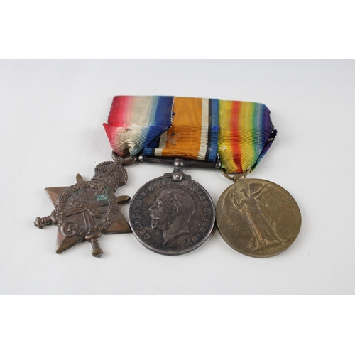 265 - Mounted WW.1 1914-15 Star Trio Named. J.10863 H.R. Holden. A.B.R.N