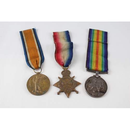 267 - WW.1 1914-15 Star Trio & Original Ribbons Named. 8144 Gnr. H. Gowers R.F.A-R.A