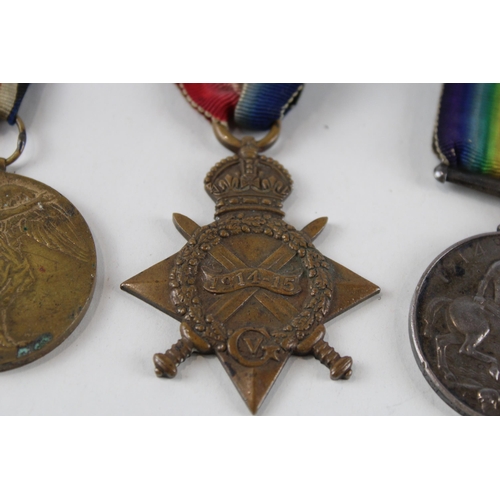 267 - WW.1 1914-15 Star Trio & Original Ribbons Named. 8144 Gnr. H. Gowers R.F.A-R.A