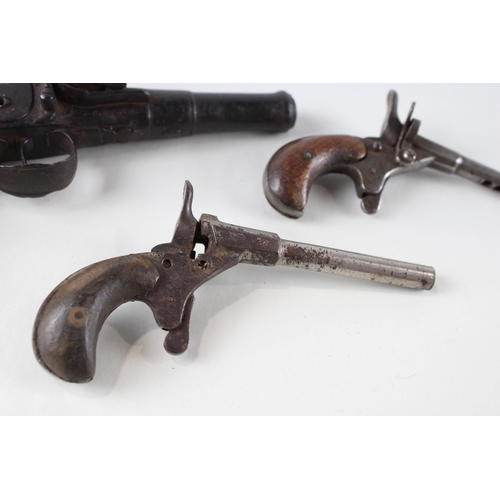 270 - 3 x Antique Pistols Inc. Flintlock