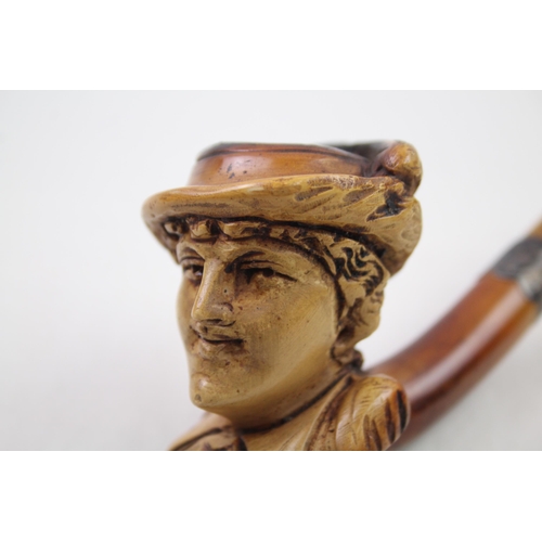 275 - Antique Late Victorian Carved Meerschaum Smoking Pipe In the Form of a Lady 62g