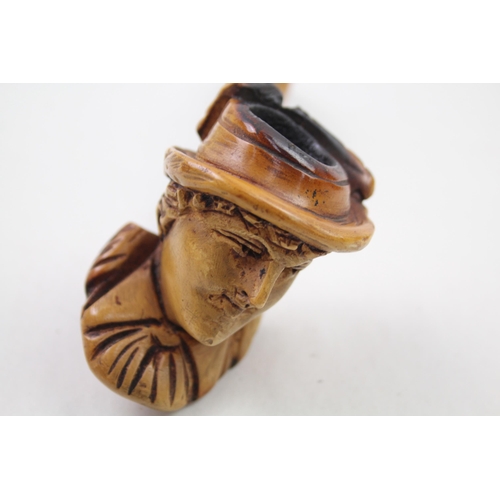 275 - Antique Late Victorian Carved Meerschaum Smoking Pipe In the Form of a Lady 62g