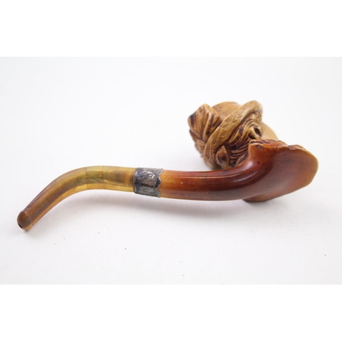 275 - Antique Late Victorian Carved Meerschaum Smoking Pipe In the Form of a Lady 62g