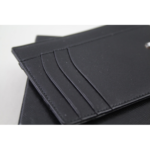 278 - Montblanc Gents Black Leather Pocket Notebook / Card Wallet In Original Box