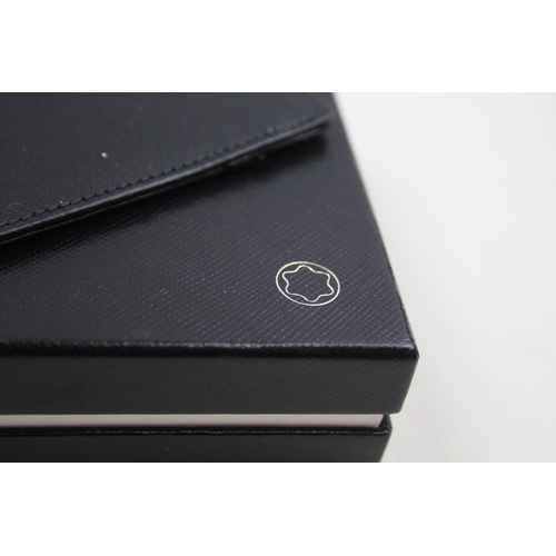 278 - Montblanc Gents Black Leather Pocket Notebook / Card Wallet In Original Box