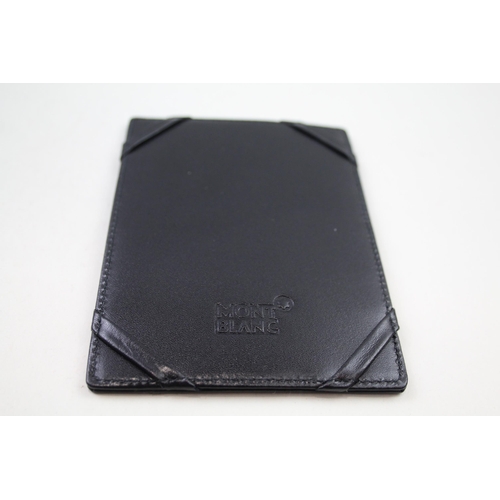 278 - Montblanc Gents Black Leather Pocket Notebook / Card Wallet In Original Box