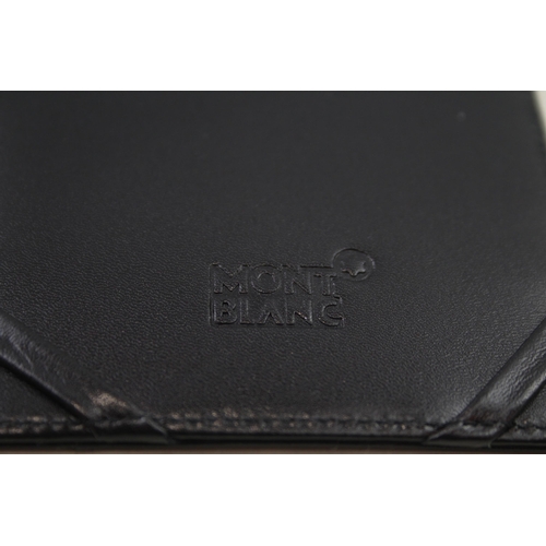 278 - Montblanc Gents Black Leather Pocket Notebook / Card Wallet In Original Box