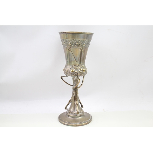 279 - Antique ART NOUVEAU Silver Plated Ornate Chalice / Wine Cup (370g)