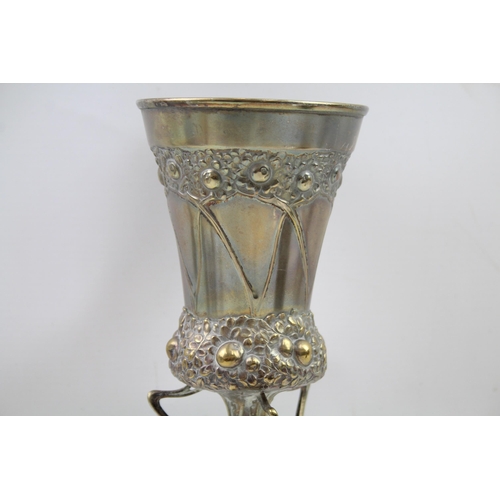 279 - Antique ART NOUVEAU Silver Plated Ornate Chalice / Wine Cup (370g)