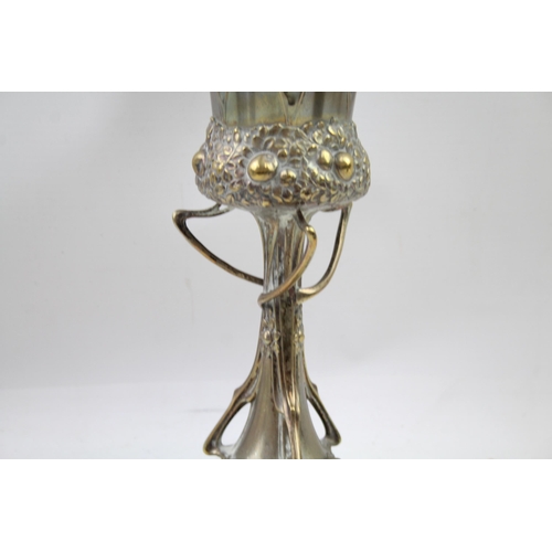 279 - Antique ART NOUVEAU Silver Plated Ornate Chalice / Wine Cup (370g)