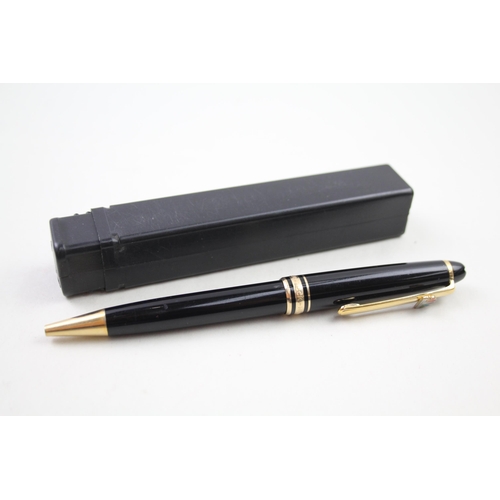 293 - Mont Blanc Ball Point Pen with NBC logo to the clasp and Mont Blacn plastic carry pounch