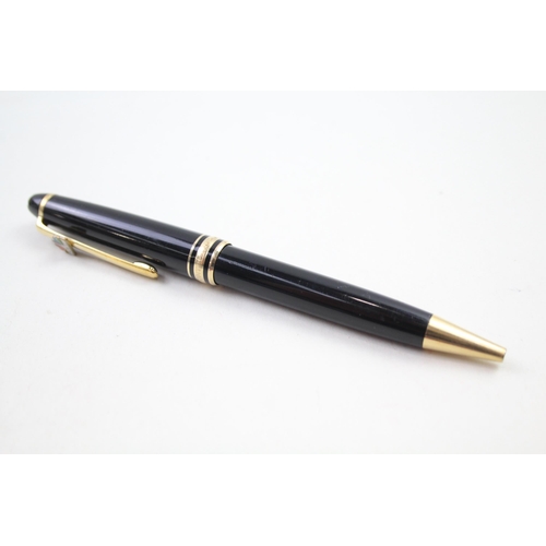 293 - Mont Blanc Ball Point Pen with NBC logo to the clasp and Mont Blacn plastic carry pounch